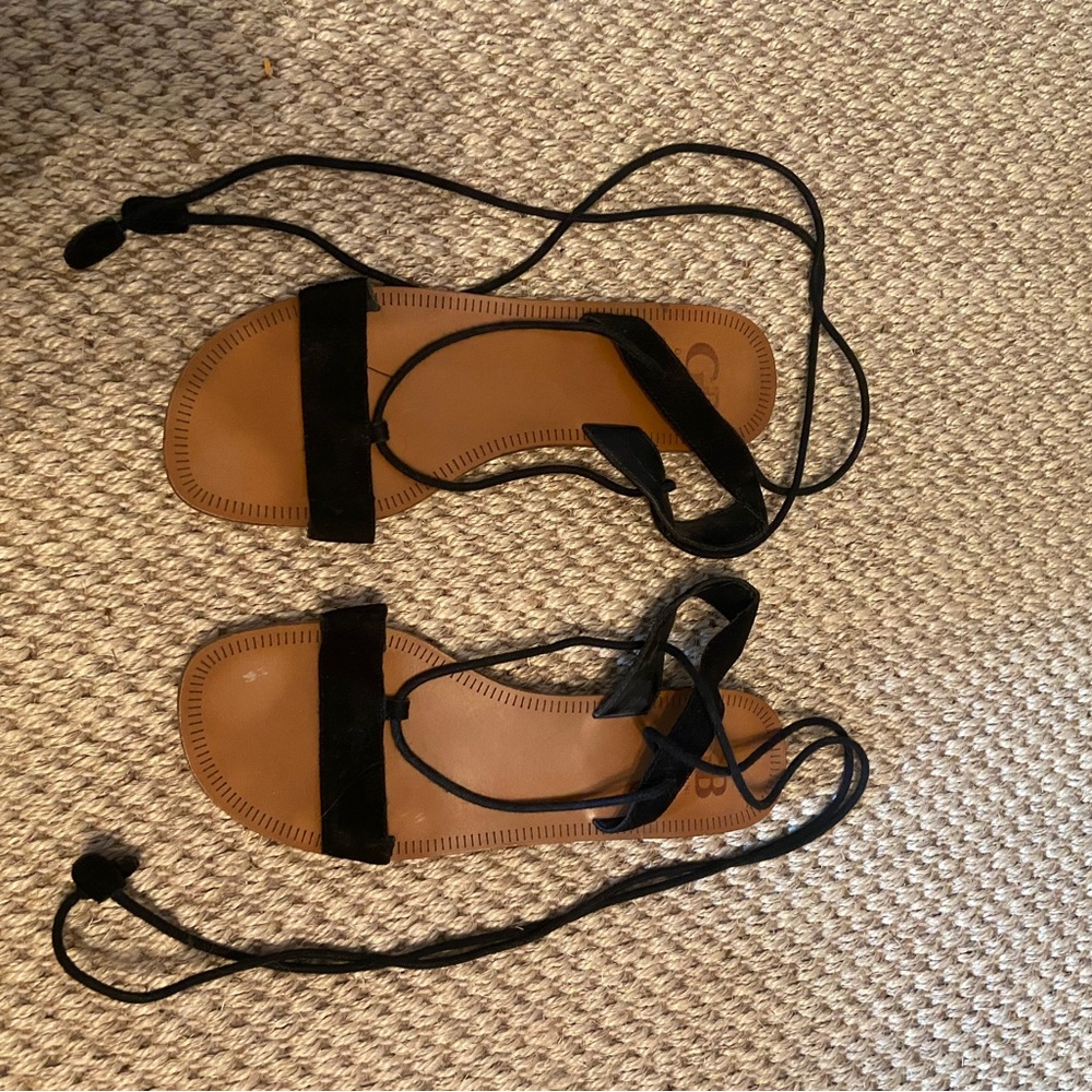 Gianni Bini Black Strappy Sandals